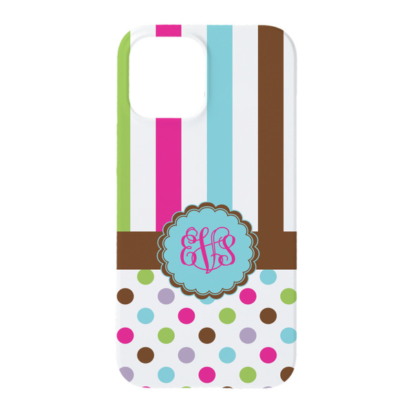 Stripes & Dots iPhone 15 Case - Back