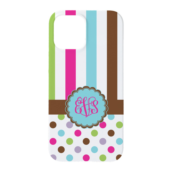 Stripes & Dots iPhone 15 Pro Case - Back