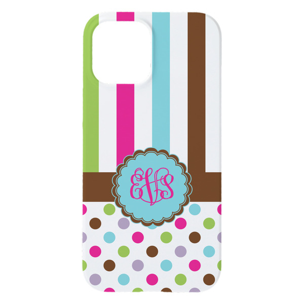 Stripes & Dots iPhone 15 Pro Max Case - Back