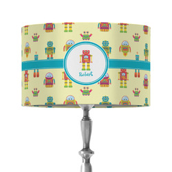 Robot 12" Drum Lamp Shade - Fabric (Personalized)