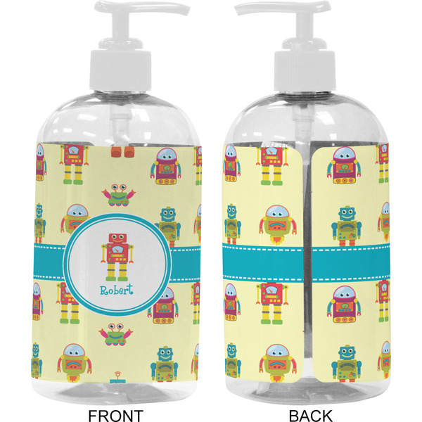 Robot 16 oz Plastic Liquid Dispenser- Approval- White