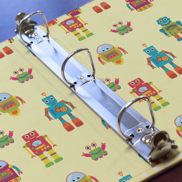 Robot 3 Ring Binders - Full Wrap - 1" - DETAIL