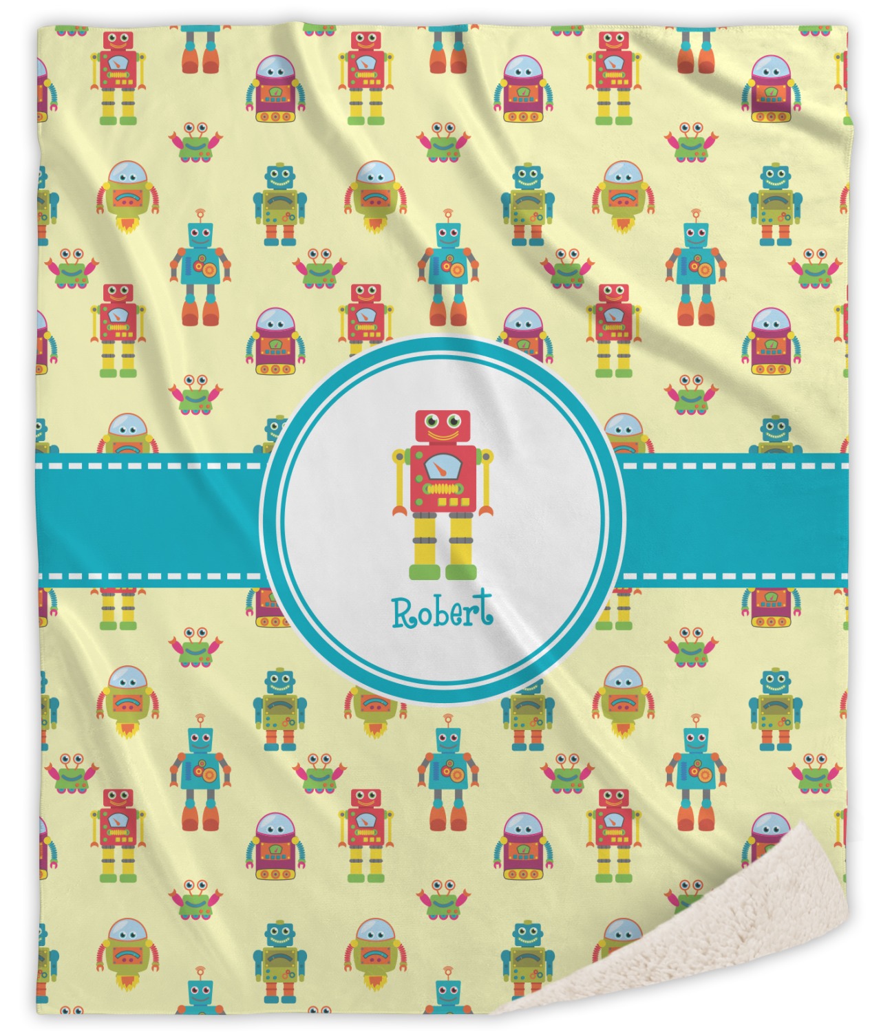 YouCustomizeIt Robot Throw Blanket