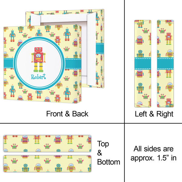 Robot 8x8 - Canvas Print - Approval