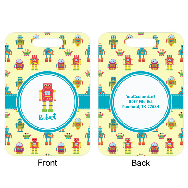 Robot Aluminum Luggage Tag (Front + Back)