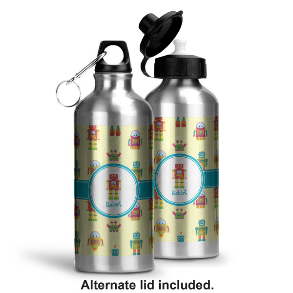 Robot Aluminum Water Bottle - Alternate lid options