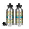Robot Aluminum Water Bottle - Front and Back