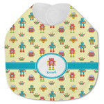 Robot Jersey Knit Baby Bib w/ Name or Text