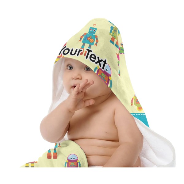 Robot Baby Hooded Towel on Child