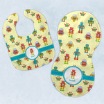 Robot Baby Bib & Burp Set w/ Name or Text