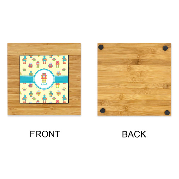 Robot Bamboo Trivet with 6" Tile - APPROVAL