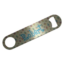 Robot Bar Bottle Opener - Silver w/ Name or Text