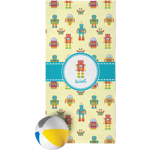 Custom Robot Beach Towel (Personalized)