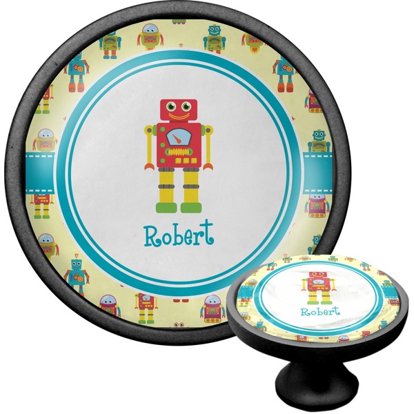 Custom Robot Cabinet Knob (Black) (Personalized)