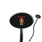 Robot 7" Oval Plastic Stir Sticks - Black - Single Sided (Personalized)