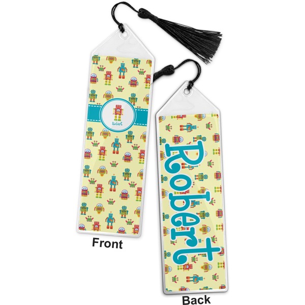 Robot Bookmark with tassel - Front and Back