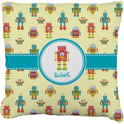 Robot Faux-Linen Throw Pillow 26" (Personalized)