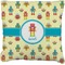 Robot Faux-Linen Throw Pillow 26" (Personalized)