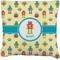 Robot Faux-Linen Throw Pillow (Personalized)