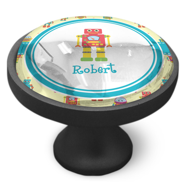 Robot Cabinet Knob - Black - Side