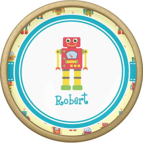 Robot Cabinet Knob - Gold - Front