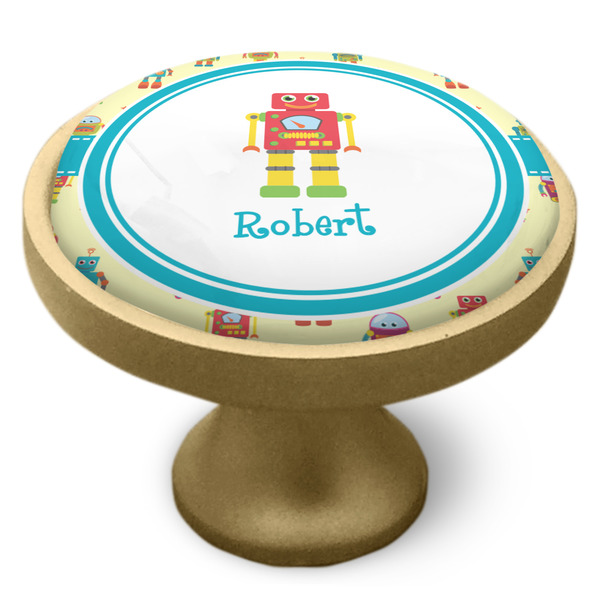 Robot Cabinet Knob - Gold - Side