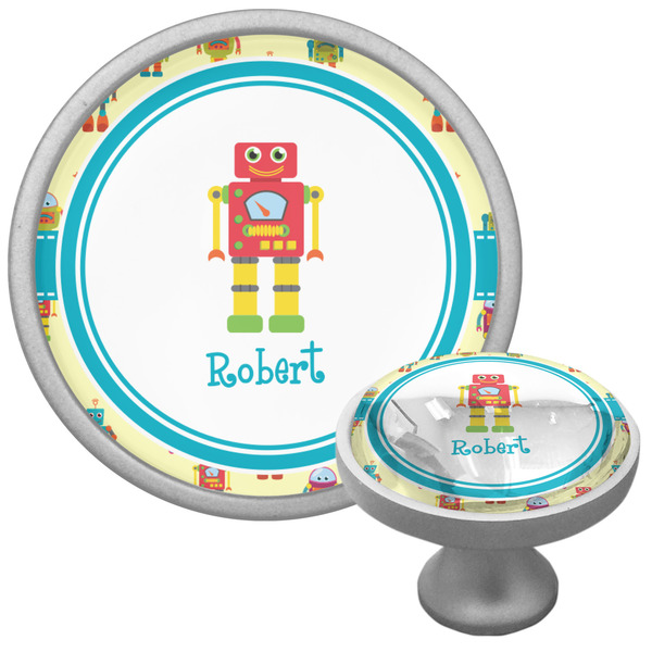 Custom Robot Cabinet Knob (Silver) (Personalized)