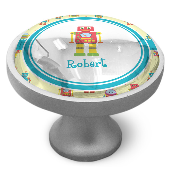 Robot Cabinet Knob - Nickel - Side