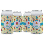 Robot Can Cooler (12 oz) - Set of 4 w/ Name or Text