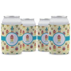 Robot Can Cooler (12 oz) - Set of 4 w/ Name or Text