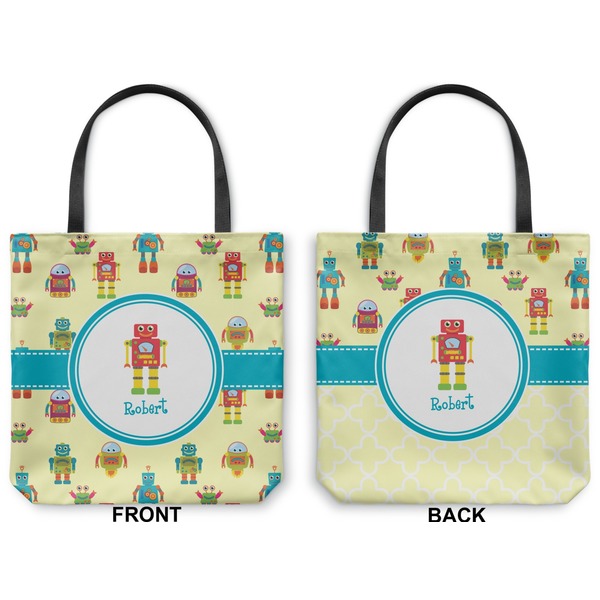 Robot Canvas Tote - Front and Back