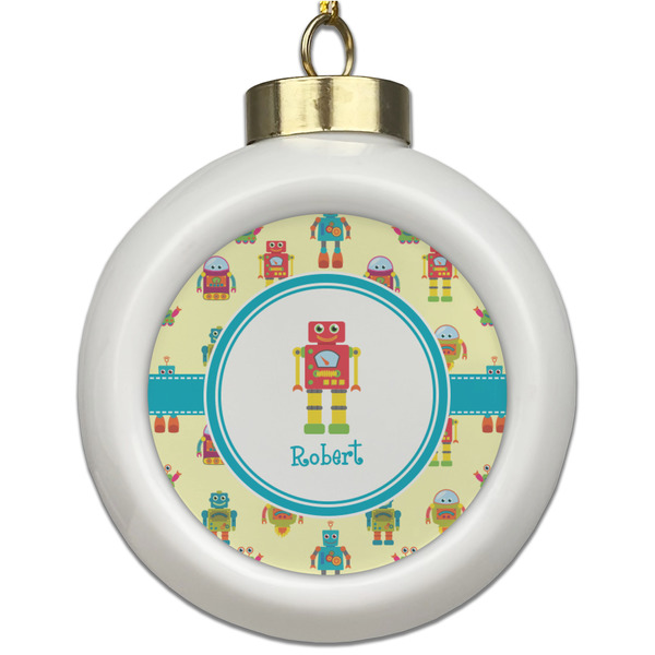 Custom Robot Ceramic Ball Ornament (Personalized)