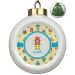 Robot Ceramic Ball Ornament - Christmas Tree (Personalized)