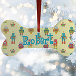Robot Ceramic Dog Ornament w/ Name or Text
