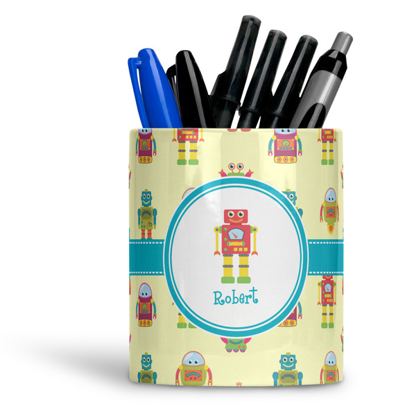 Custom Robot Ceramic Pen Holder