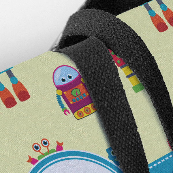 Robot Closeup of Tote w/Black Handles