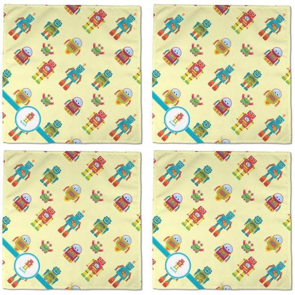 Robot Cloth Napkins - Personalized Dinner (APPROVAL) Set of 4