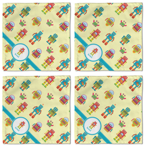 Robot Cloth Napkins - Personalized Lunch (APPROVAL) Set of 4