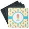 Robot Square Rubber Backed Coasters - Set of 4 (Personalized)