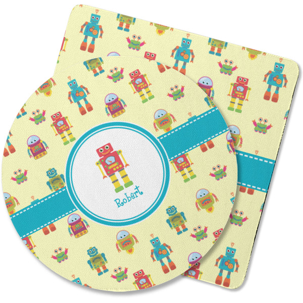 Custom Robot Rubber Backed Coaster (Personalized)