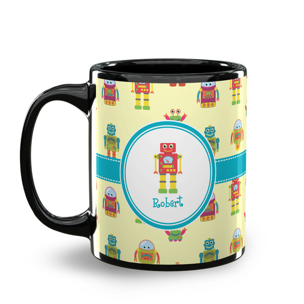 Robot Coffee Mug - 11 oz - Black