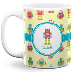 Robot 11 Oz Coffee Mug - White (Personalized)