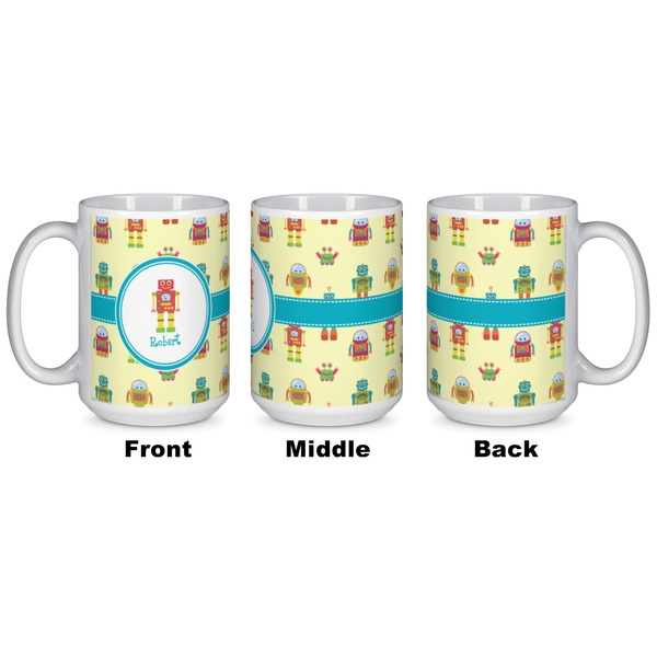 Robot Coffee Mug - 15 oz - White APPROVAL