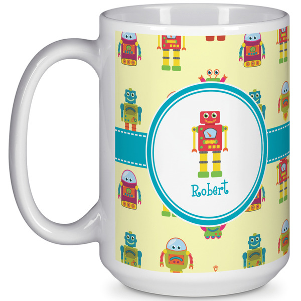 Custom Robot 15 Oz Coffee Mug - White (Personalized)