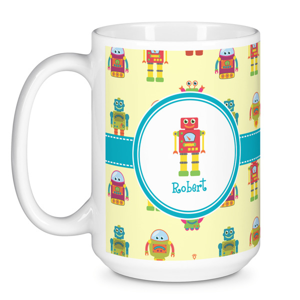 Robot Coffee Mug - 15 oz - White