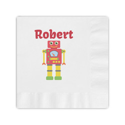 Robot Coined Cocktail Napkins (Personalized)