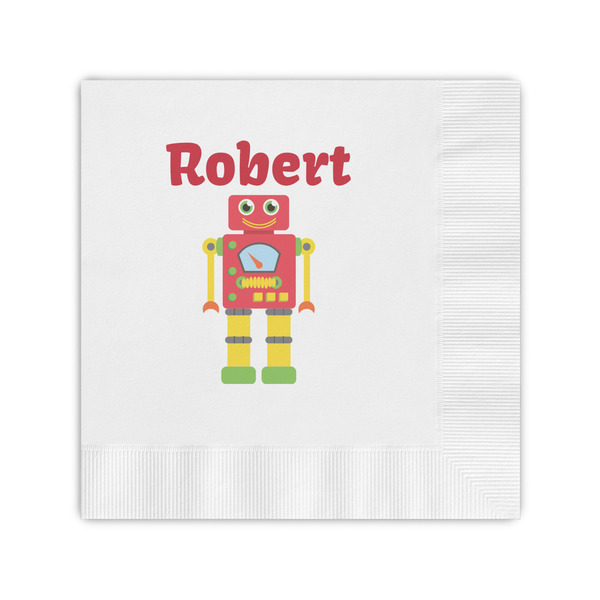 Custom Robot Coined Cocktail Napkins (Personalized)