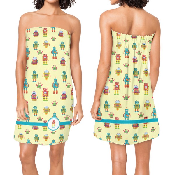 Robot Custom Bath Wrap - Front & Back View