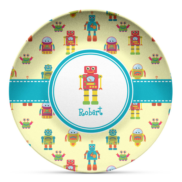 Custom Robot Microwave Safe Plastic Plate - Composite Polymer (Personalized)