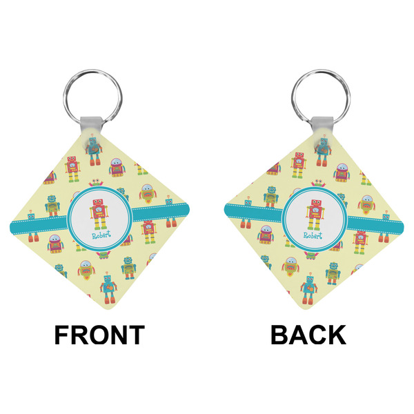 Robot Diamond Keychain (Front + Back)